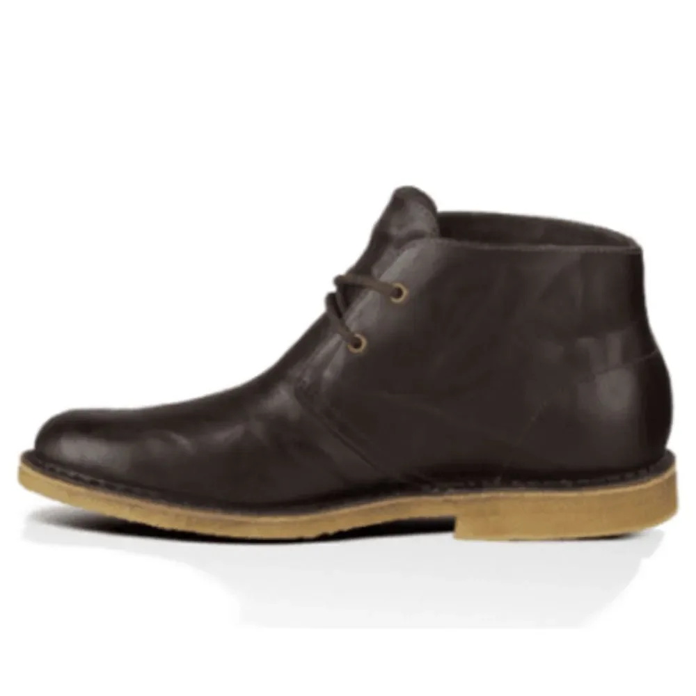 UGG 15 Men’s Leighton 3275 M Chocolate Brown Tan Soles Leather Twinsole Boots